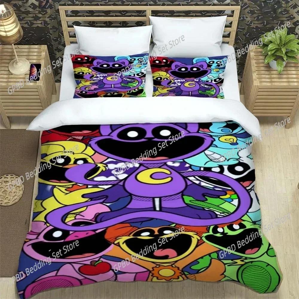Spiel Regenbogen Freunde 3D cartoon printed bedding for Boys Customized King size bedding set Queen bedding set