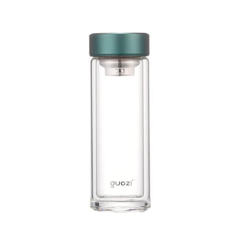 GUOZI Double Wall Glass Tea Infuser Bottle