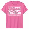 Warning Grumpy Grandad Unisex T Shirt Funny Gift Xmas Present Fathers Day Tee