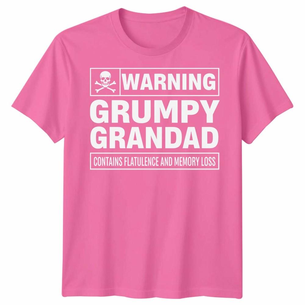 Warning Grumpy Grandad Unisex T Shirt Funny Gift Xmas Present Fathers Day Tee