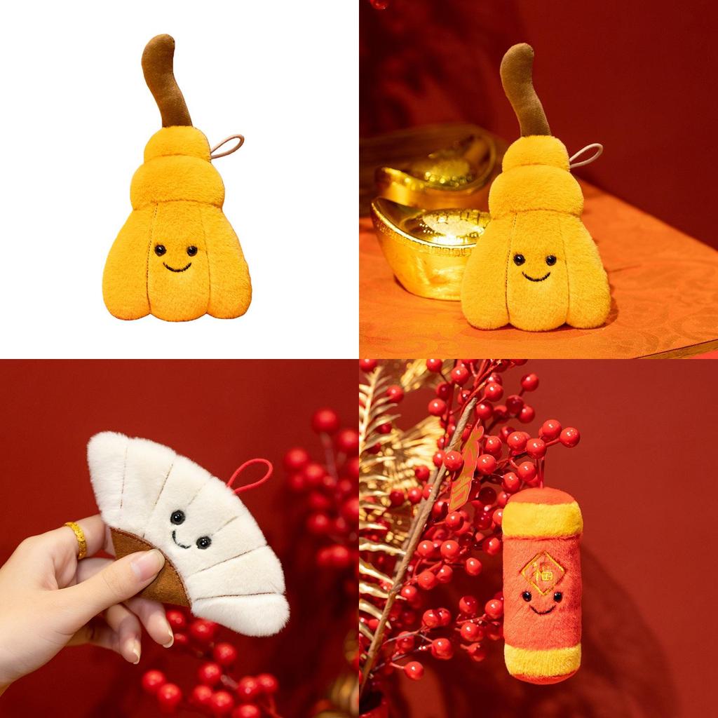 New Year Lantern Plush Toy Festive Doll Celebration Gift For Kids And Holiday Decor
