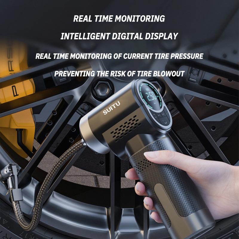 Portable electric motorcycle tire pump Handheld wireless air pump intelligent digital display fast and efficient inflation
