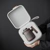 High-end Purple Pottery RetroTea Set Outdoor Travel Tea Set Portable Kungfu Tea Set Teapot Small Package Birthday Gift
