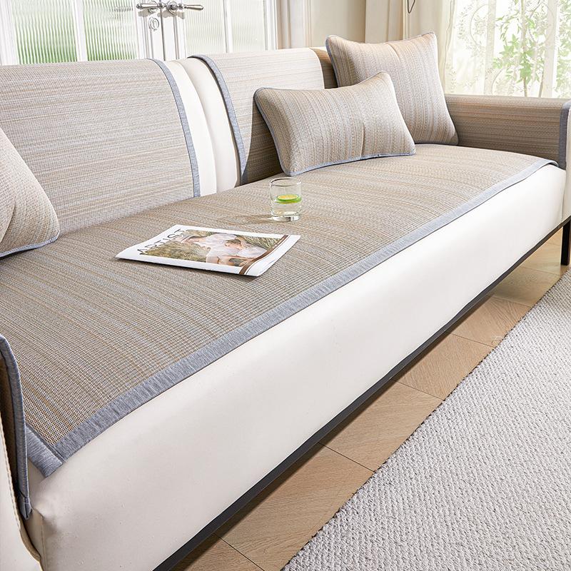 Rattan Mat Sofa Cushion Summer Cushion Seat Cushion Summer Model New One-Piece Sofa Cover Cover Cloth Seat Cushion