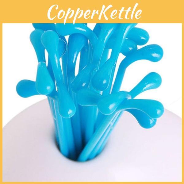 Premium Quality Whale Holder With 16 Decorative Forks For Fruits And Vegetables