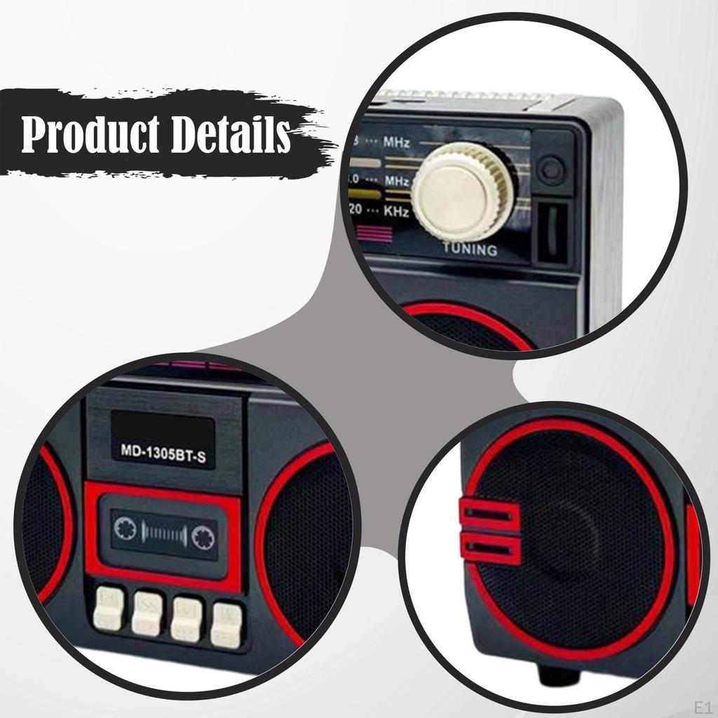 Retro Portable Radio AM FM SW Bluetooth Speaker,Sturdy,Charging,for Outdoor Multifunctional Compact