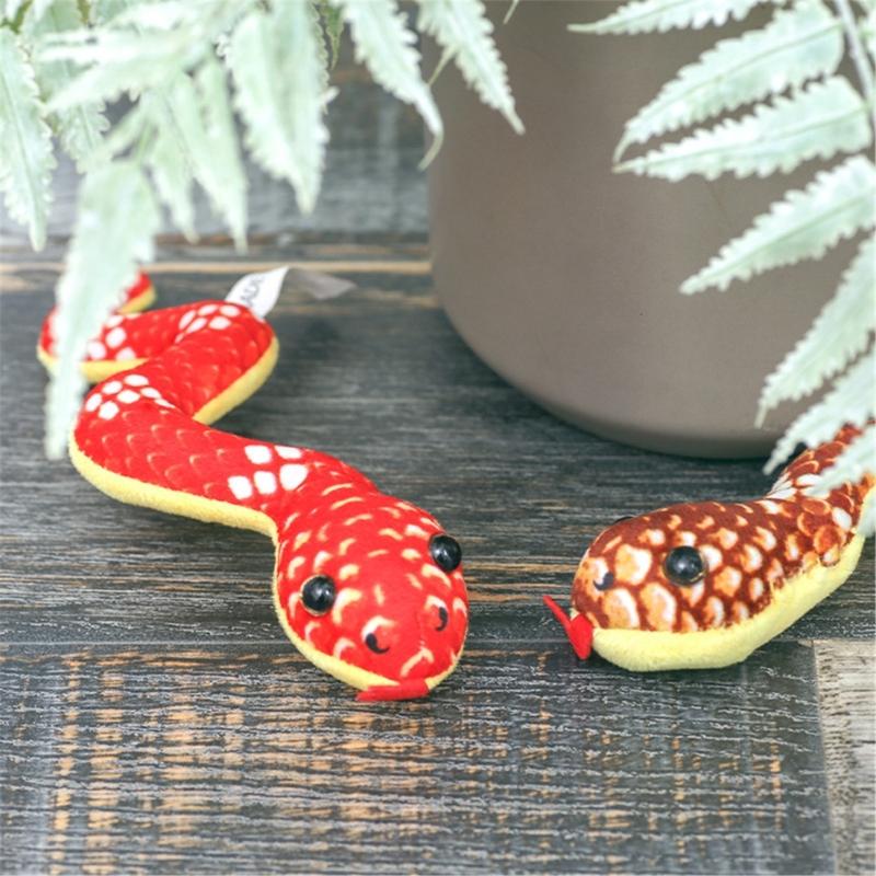 2025 Snake Mascots Toy Stuffed Animals Toy Refrigerator Magnets New Year Stuffed Snake Figure Toy Mascots for Kids