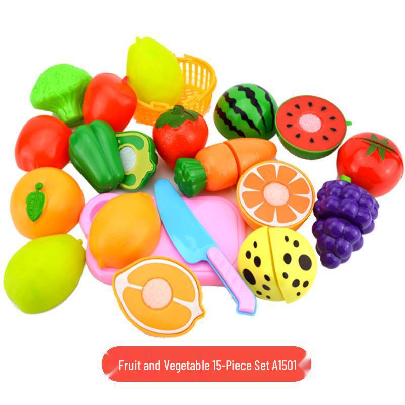 Children's Pretend Play Kitchen Set: Fruit & Veggie Cutting Toy