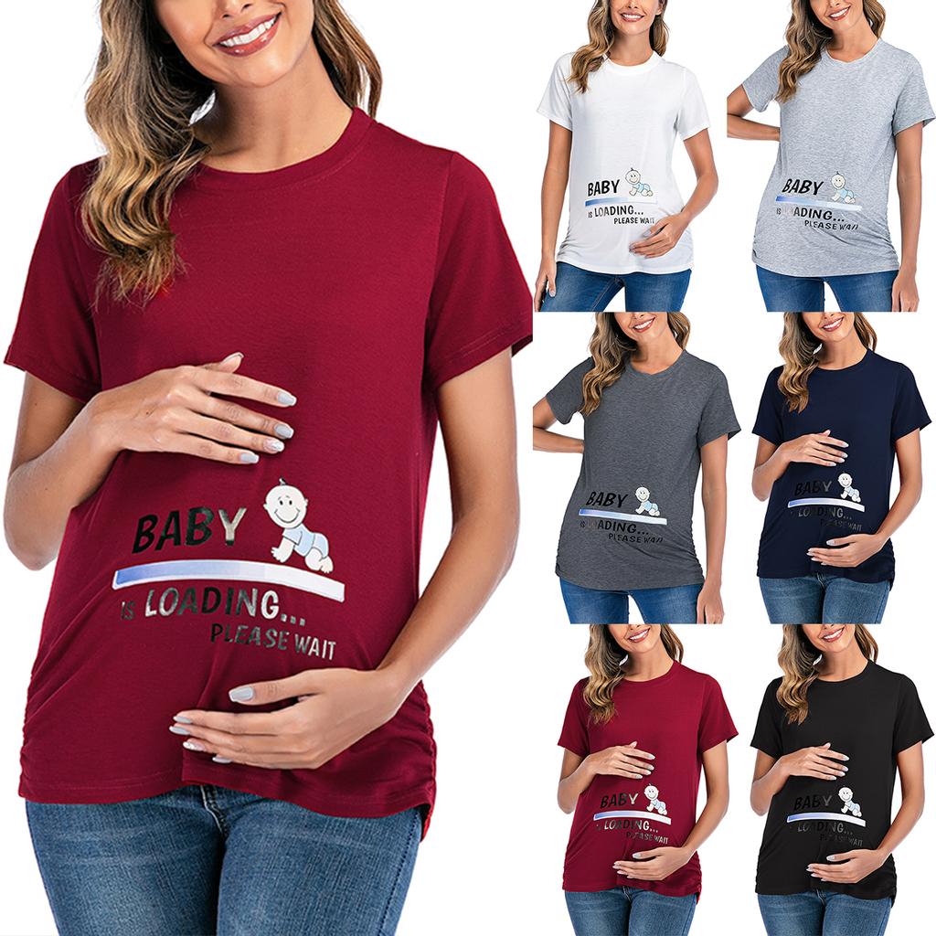 Buy Short Sleeve Summer Tops Pregnant 