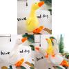 Goose White Cuddly Plush Toy Cute Sleeping Stuffed Doll Kids Decoration Gift