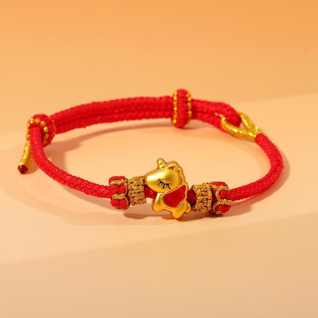 Year of the Horse Zodiac Bracelet - Red String Handmade Couples Charm for Men and Women, New Year Gift Jewelry