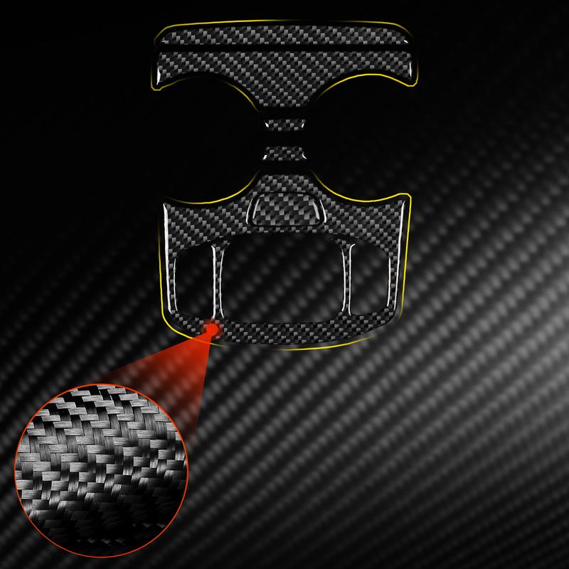 For GMC Terrain 2018- Real Carbon Fiber Stickers Centre console cup holder panel Cover Car Accessories Interior decorative