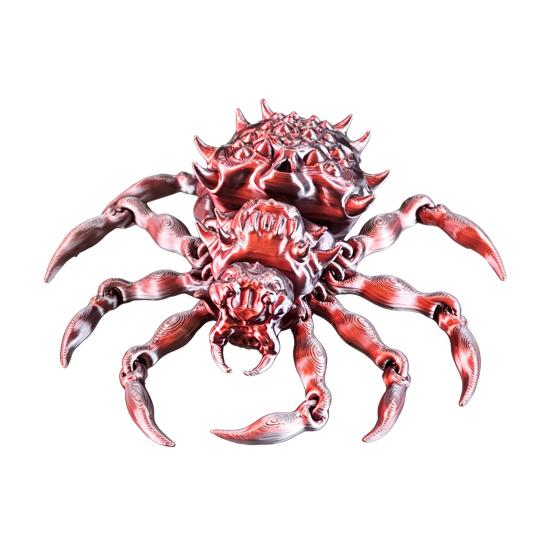 3D Printed Articulated Spider Model, Flexible Animal Figure with Movable Joints for Halloween Home Office Desktop Decor