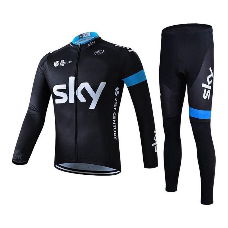 Men Women Cycling Jersey Set Long Sleeve Bib Shorts Breathable Moisture Wicking Mountain Road Bike