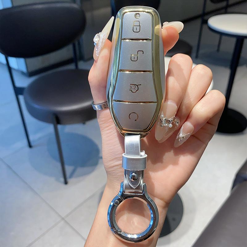 Quicksand Style Key Cover for BYD Dolphin, Qin Plus, Tang DMI, Han EV, Song Pro, and Yuan Plus