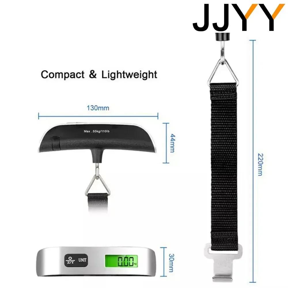 JJYY Multi-Purpose Digital Scale  50g-50kg / 0.11lb-110lb Portable Hanging Design for Suitcase, Luggage, Kitchen & Household Use