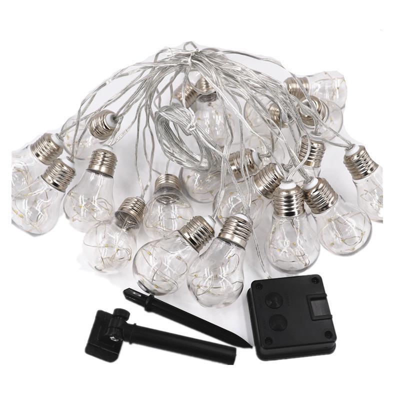 Solar LED String Lights - Copper Wire, Colorful Decorative Bulbs for Garden & Courtyard