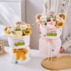 Cute Dog Doll Hand-Knitted Crochet Flower Bouquet Finished Crochet Flower Bouquet Mother's Day Gifts Graduation Bouquet 