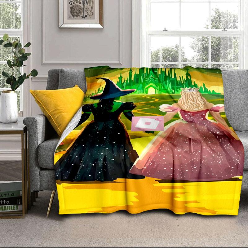 Magic Witch And Friendship Blanket Flannel Blanket for Bed, Sofa, Camping, Hiking, Picnic Essentials, Gift for Family Fan Gifts