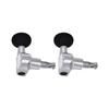 Silver Black Color Ukulele Machine Heads 2L2R Configuration Locking Tuners Set  For Ukulele