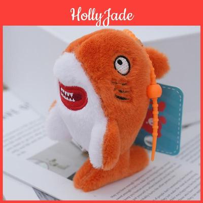 Chaveiro de Pelúcia de Tubarão Macio e Aconchegante Amuleto de Animal Marinho Ideal Para Bolsas e Presentes