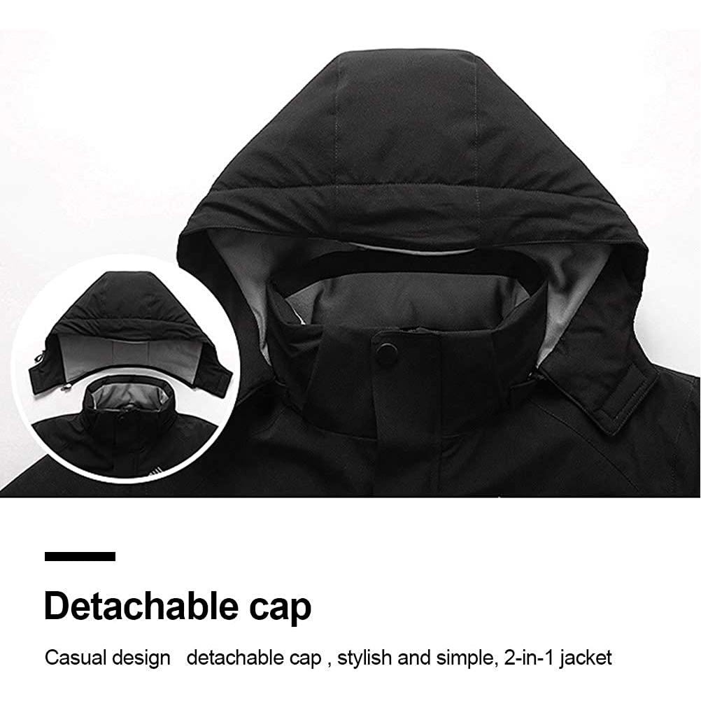 Winter Smart Heating Jacket 8 Zones Heating Coat 3 Gear Temperature Adjustable USB Charging Jacket