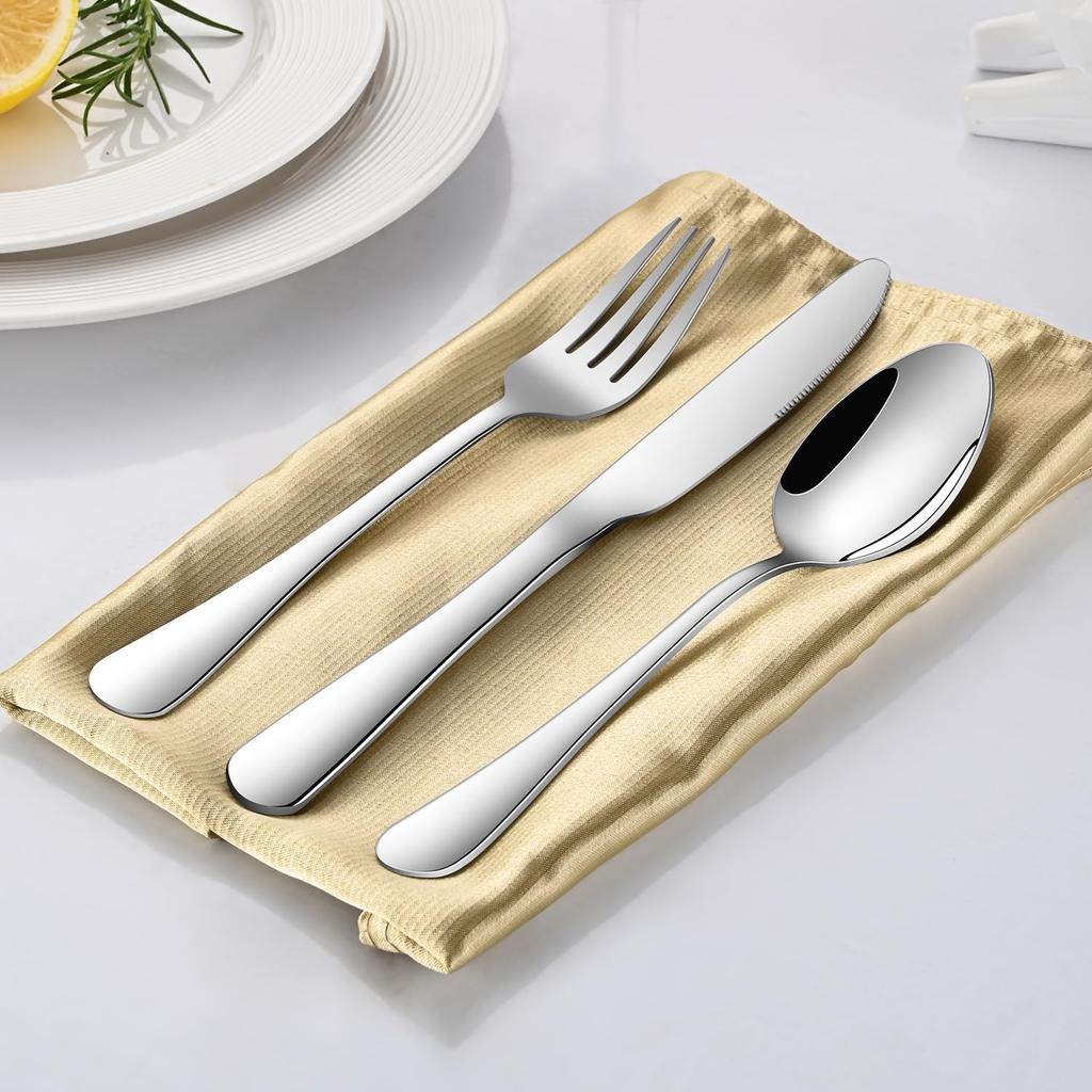 Dinner Forks,8-Piece 8 Inches Stainless Steel Table Fork,Dishwasher Safe Flatware Forks,Food Grade Mirror Polishing Silverware Main Fork For