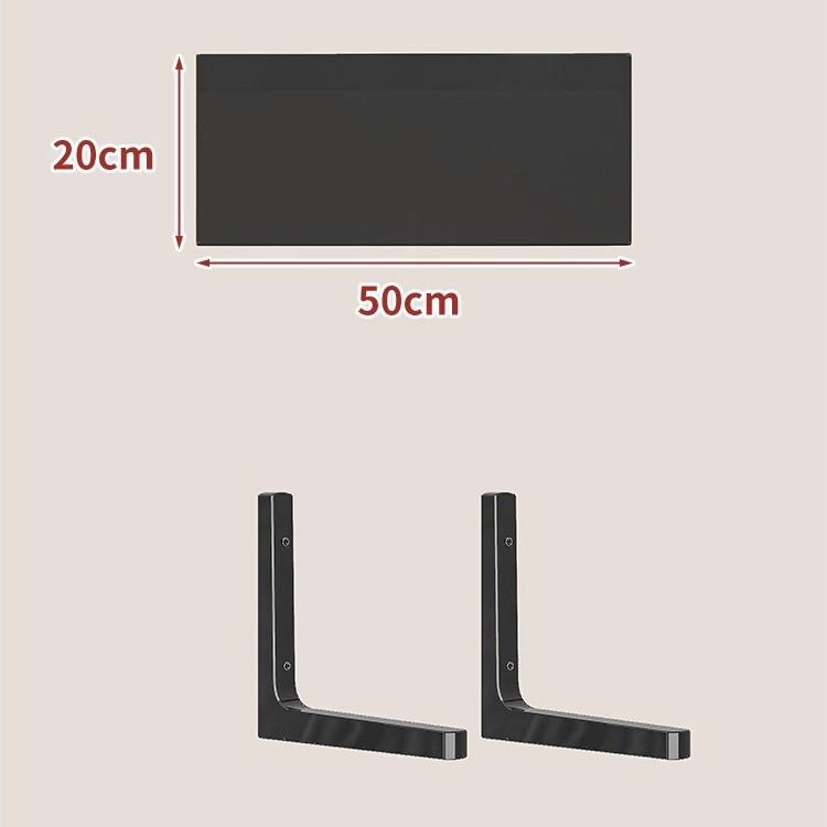 Paint-Free Floating Wall Shelf: Wooden Wall-Mounted Bookshelf and Storage Plank