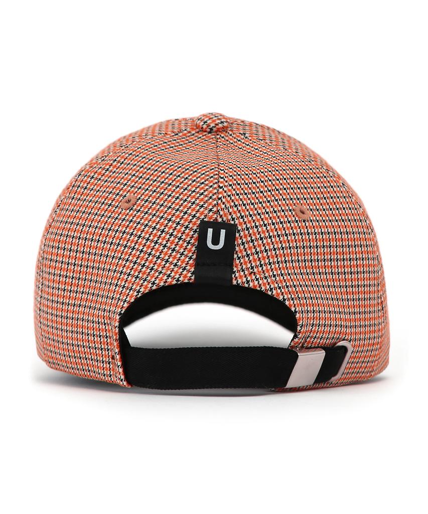 Eondeokeonteulol Check Pattern Ball Cap Multy Hound / Authentic B B / Orange