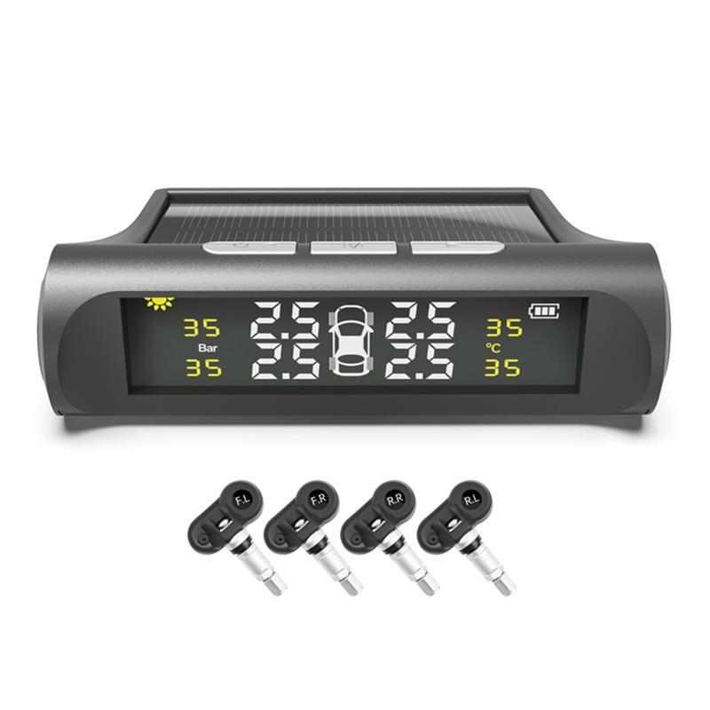 For Cars Solar TPMS Intelligent Tire Pressure Monitoring System Featuring Air Pressure Sensors And Temperature Gauge