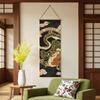 SAWABIYA Tapestry, Thin Dragon Tapestry, Good Luck, Protection from Evil, Japanese Modern, Vertical Hanging Scroll, Alcove Hanging, Stylish, Decorativ