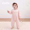 Fanlie Baby Girl's Floral Long-Sleeve Romper