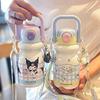 Sanrio Kuromi Large-Capacity Thermos Cup for Girls, Cute Children's School-Use Straw Cup, Student Dual-Drink Water Bottle