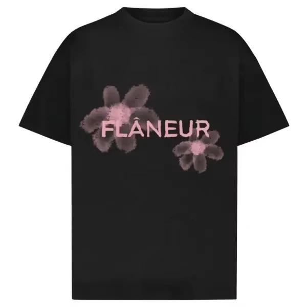 2026 New Summer Flaneur Homme Floral Graphic Brand Pattern Printed Luxury Brand Pure Cotton Men 'and Women' T-shirts Top