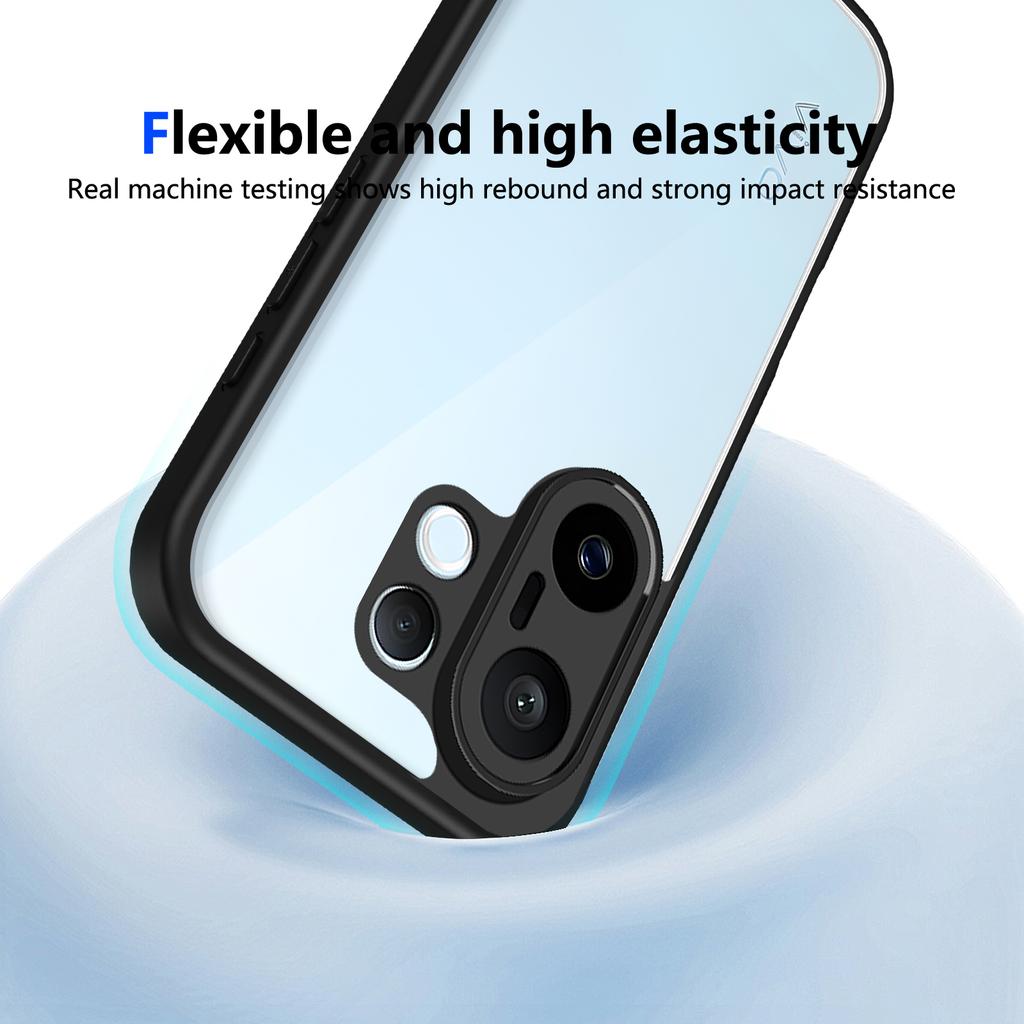 Pouzdro Vivo X200 FE V2503 Pokovený Silikonový Nárazník Nárazuvzdorný Průhledný Zadní Kryt Tvrdé Matné Pouzdro na Telefon pro Vivo X200 FE X200FE V2503