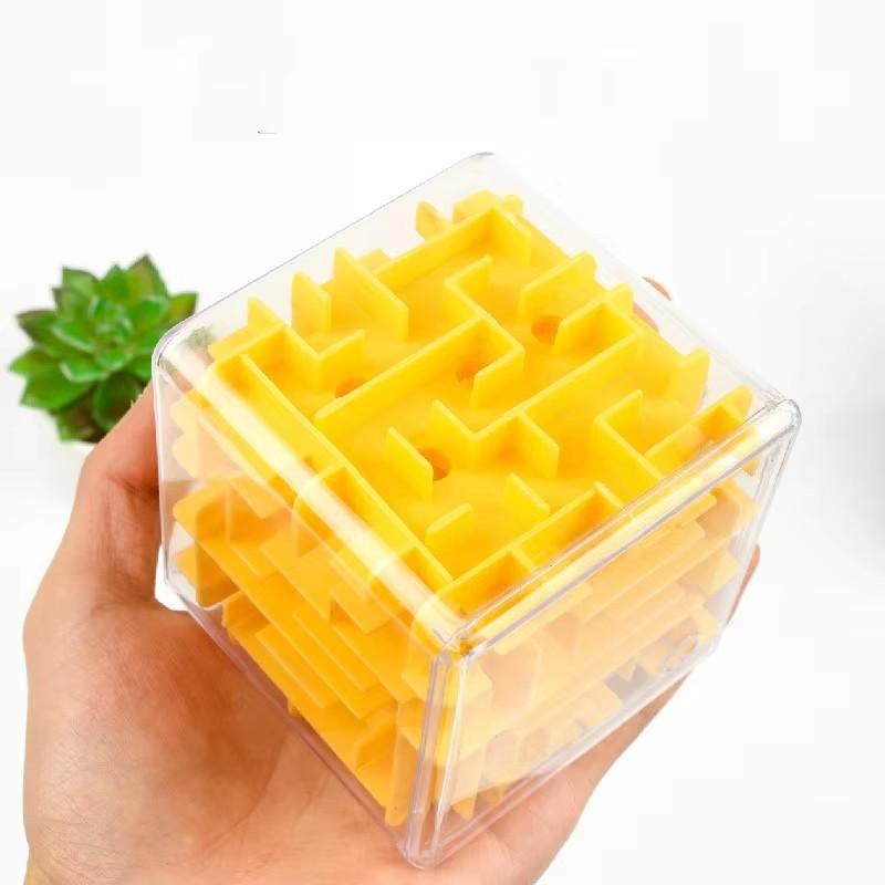 TOBEFU 3D Maze Magic Cube Transparent Six-sided Puzzle Speed Cube Rolling Ball Game Cubos Maze Toys for Children Educational