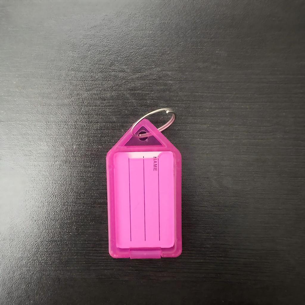 PP Plastic Transparent Flip-Top Keychain for Labeling and Numbering