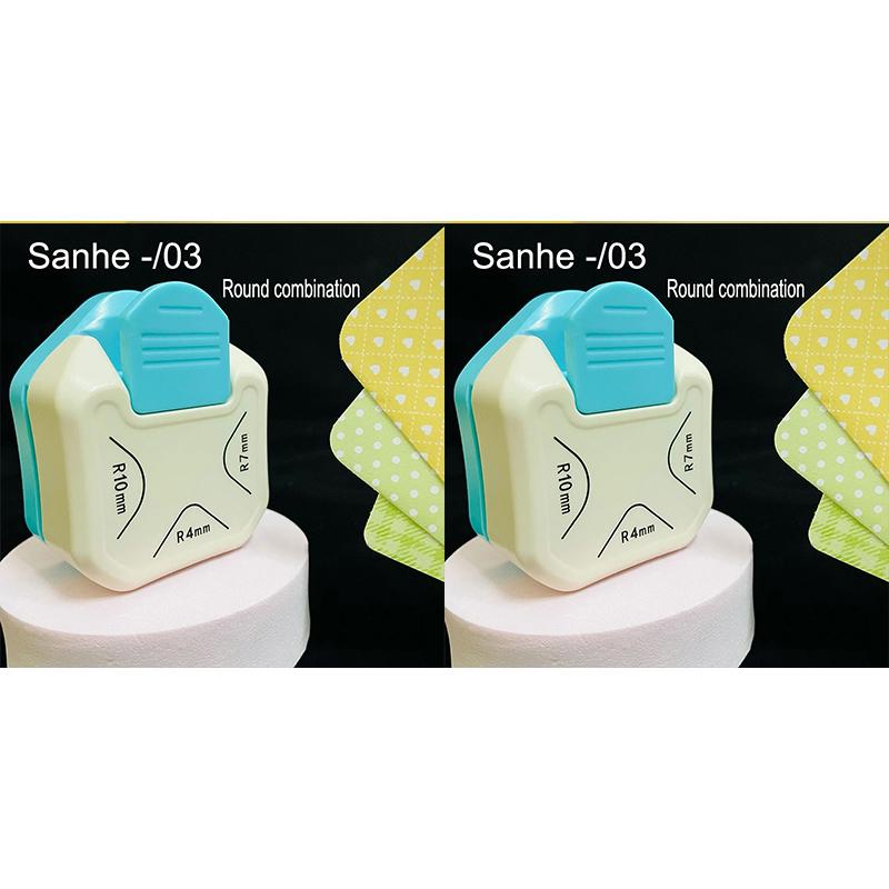 3 In1 Mini Round Corner Cutter Corner Durable Rounder Punch R4/R7/R10mm Paper Trimmer Round Corner DIY Paper Cutter Card KD05