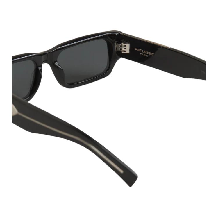 Saint Laurent Logo Acetate Irregular Frame Sunglasses Men sunglasses Black 779820Y99601033
