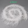 Fluffy Feather Trim For Clothes, Ostrich Feathers, Fluffy Boa, Shawl, Wedding Dress Decor, 2M Thick, 6 Layers