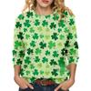 LXF-YT52 Saint Patrick's Day Fair Isle Pullover Sweater - Long Sleeve, Spring and Autumn Fashion.
