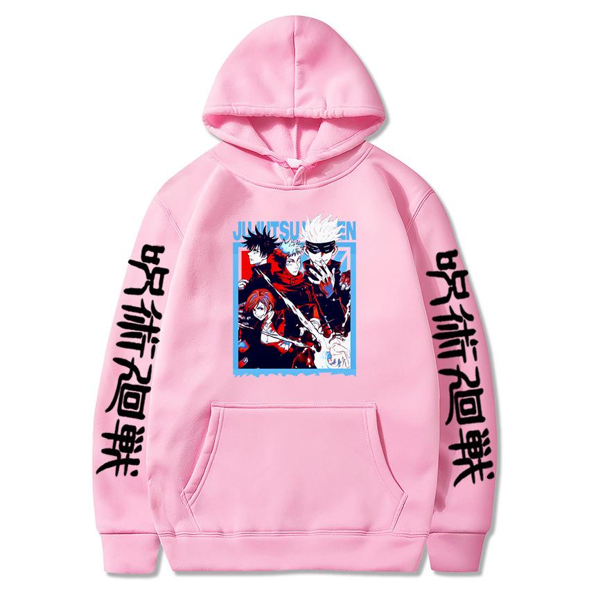Jujutsu Kaisen Anime Pullovers Graphic Hoodies Vintage Oversized Hooded Hip Hop Long Sleeves Hoodie Men Women Clothes