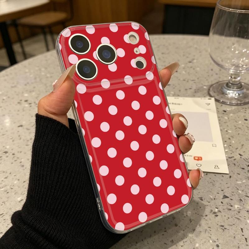 New Polka Dot Phone Case for IPhone 17 Pro Max 11 12 13 14 15 16 Pro Max IPhone 14 15 16 Plus Transparent Shock-resistant Case
