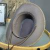 Big Eaves Jazz Straw Hat Women's Summer Outdoor Travel Sunscreen Shade Mountaineering Hat Fashion Western Cowboy Hat Men's