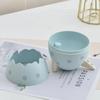 Creative Simple Dinosaur Egg Shape Pen Holder Desktop Storage Ornaments School Supplies Cartoon Student Stationery Storage Box