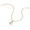 Exquisite Zircon Imitation Pearl Pendant Necklace for Women,Gold Color Stainless Steel Water Drop Necklaces,Fashion Jewelry Gift