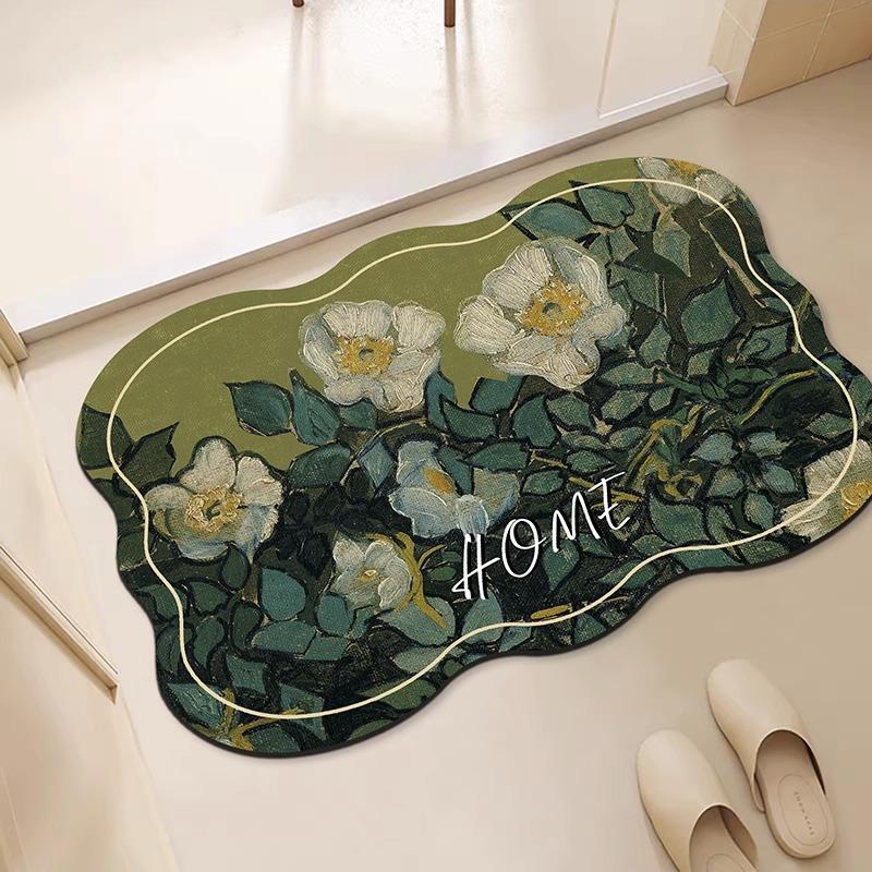 Diatom Mud Soft Floor Mat Bathroom Quick Drying Toilet Door Mat Absorbent Non-slip Toilet Toilet Rug