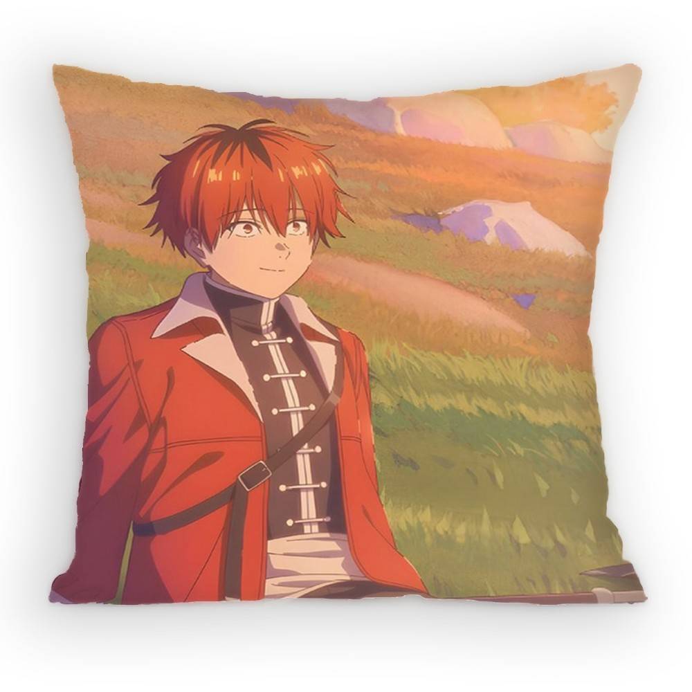 Stark Anime Frieren Pillow Case Sofa Living Room for Bedroom car Headboard Backrest Cushion Square Cushion Nap Time