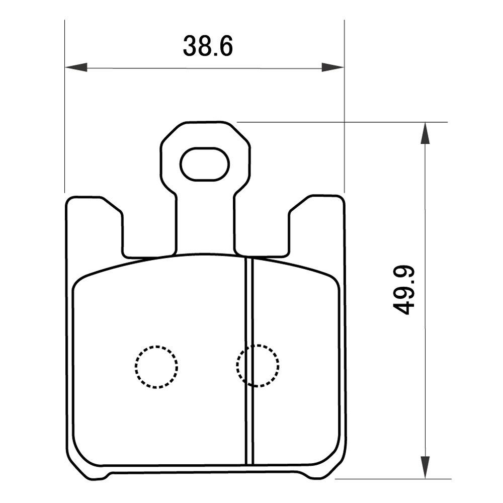 Daytona Golden Pad X Motorcycle Brake Pads for Serial 106 (Sintered Metal) GSX-R1000 (2003), ZX-12R (2004-2006), ZX-10R (2004-2007), ZX-6R