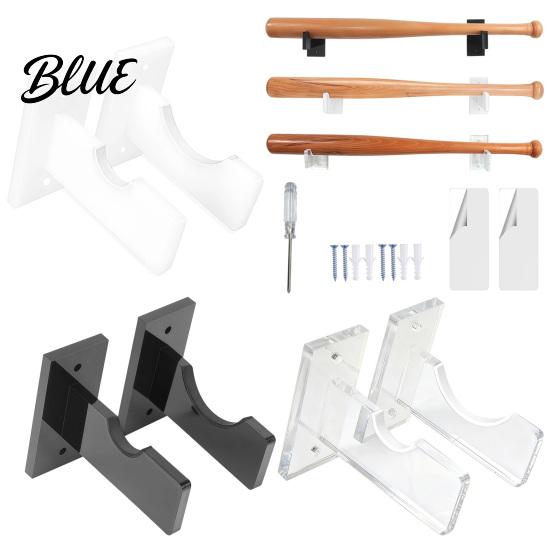 Collectors Equipment Storage Space Saving Display Stands Baseball Bat 2PCS Acrylic Wall Mount Decorative Holders